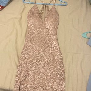 Champagne pink formal dress